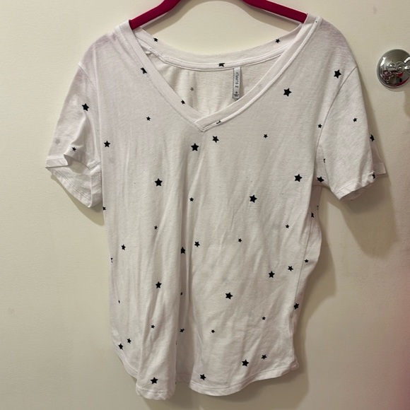 Z Supply Fitted White and Black Short Sleeve Tee - Picture 5 of 5